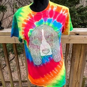 Dyenomite Vibrant Tie-Dye Bassett T-Shirt